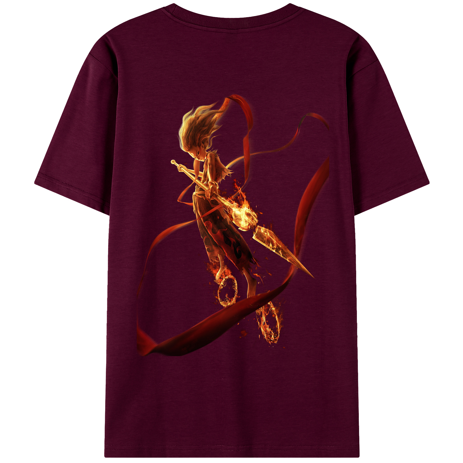 （画像用） Ne Zha 2 ナタ 魔童の大暴れ レディース半袖Tシャツ(バックプリント)
